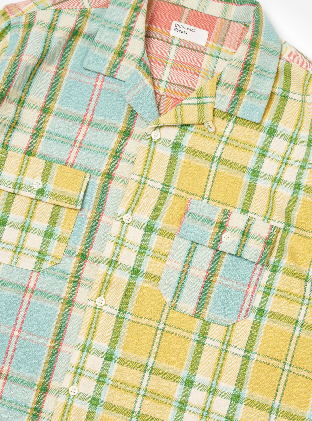 Faded Mixed Check Panel Shirt