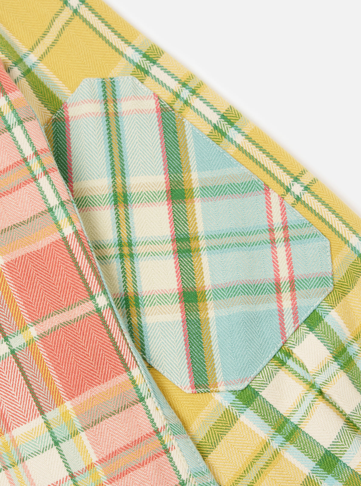 Faded Mixed Check Panel Shirt