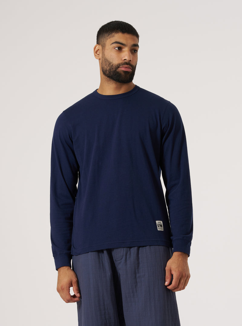 Navy Single Jersey L/S Core Tee