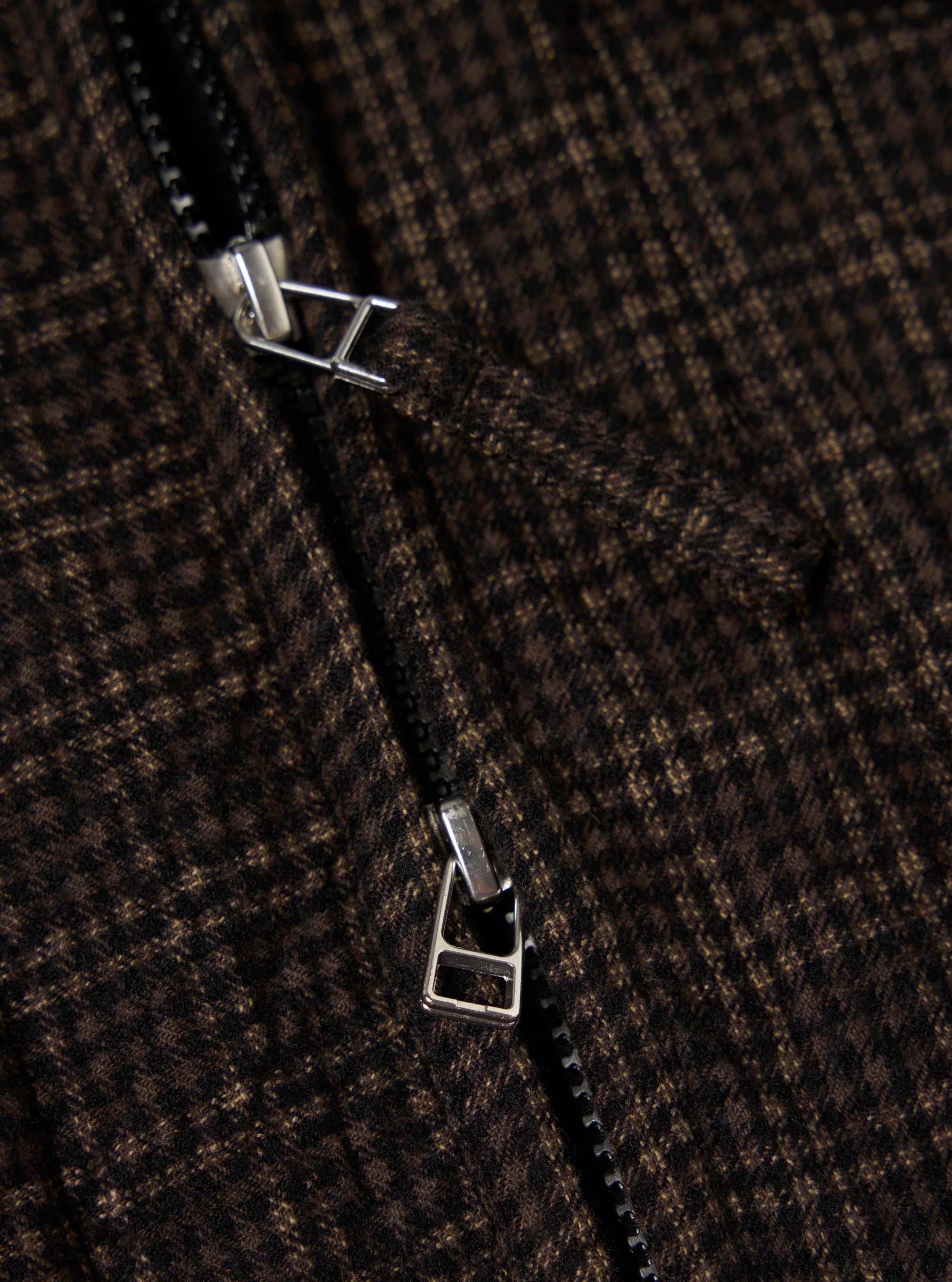 Brown Cedar Check Parachute Liner Gilet