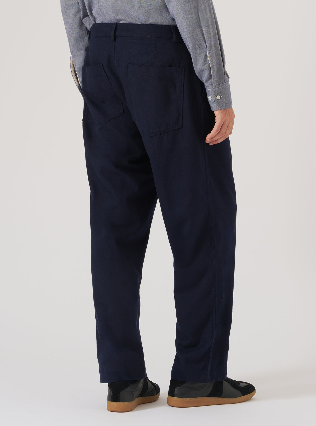 Navy Brushed Moleskin Duke Pant