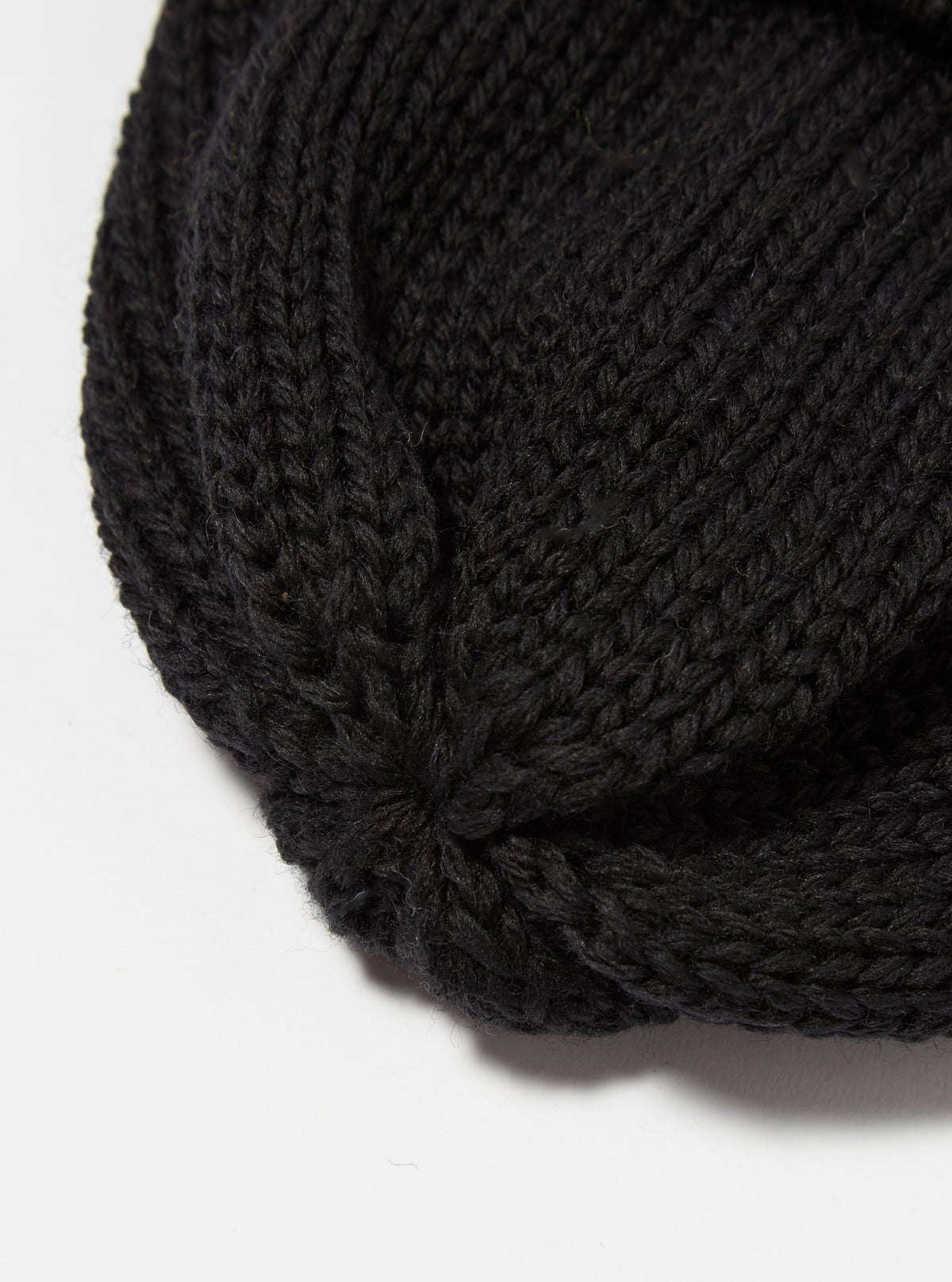 Black British Wool Short Watch Cap