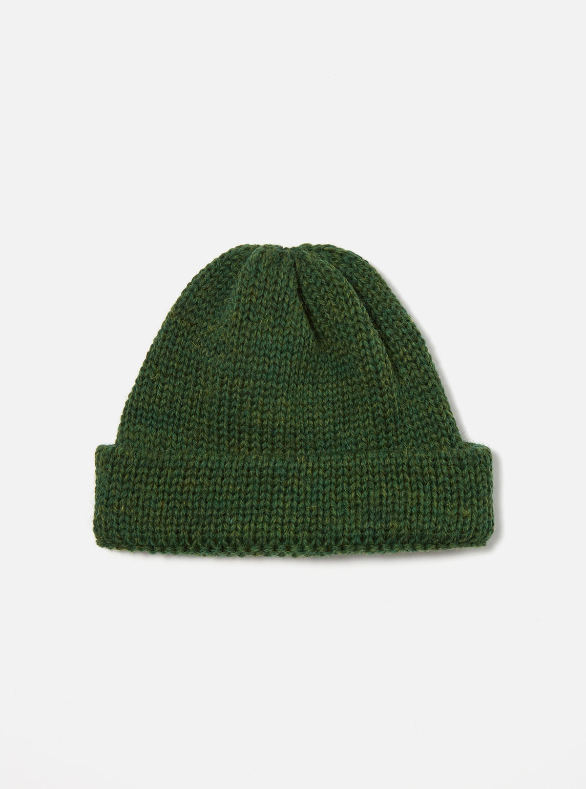 Green British Wool Short Watch Cap