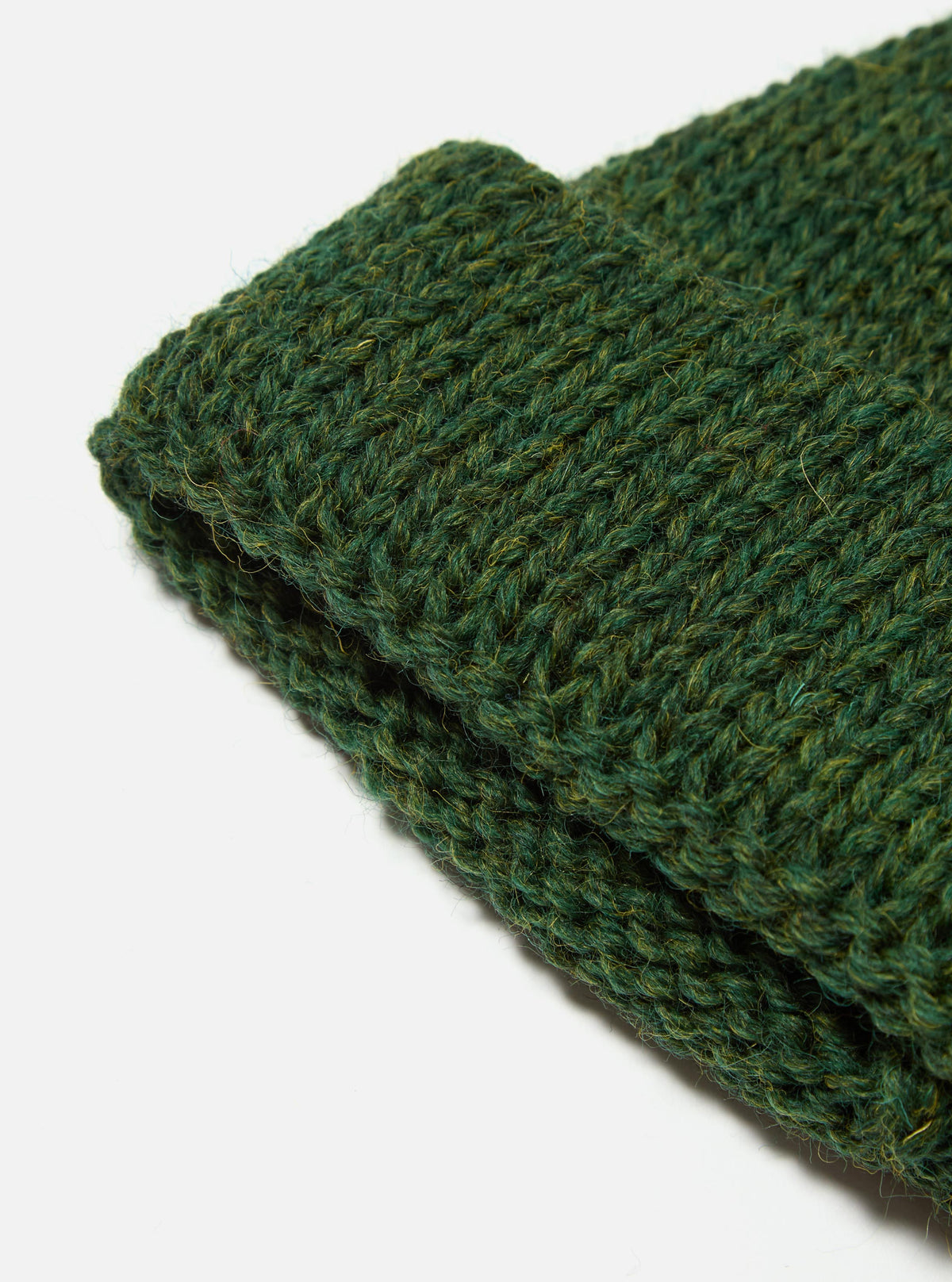 Green British Wool Short Watch Cap