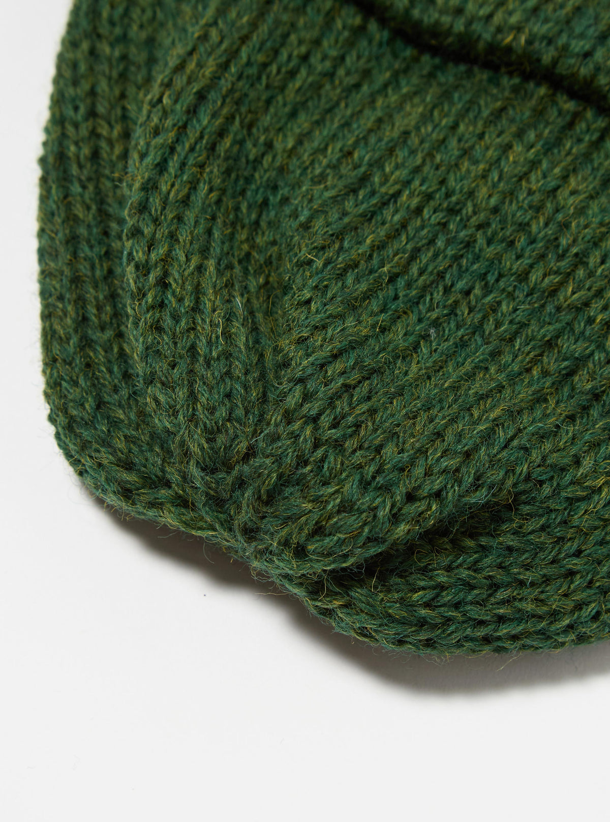Green British Wool Short Watch Cap