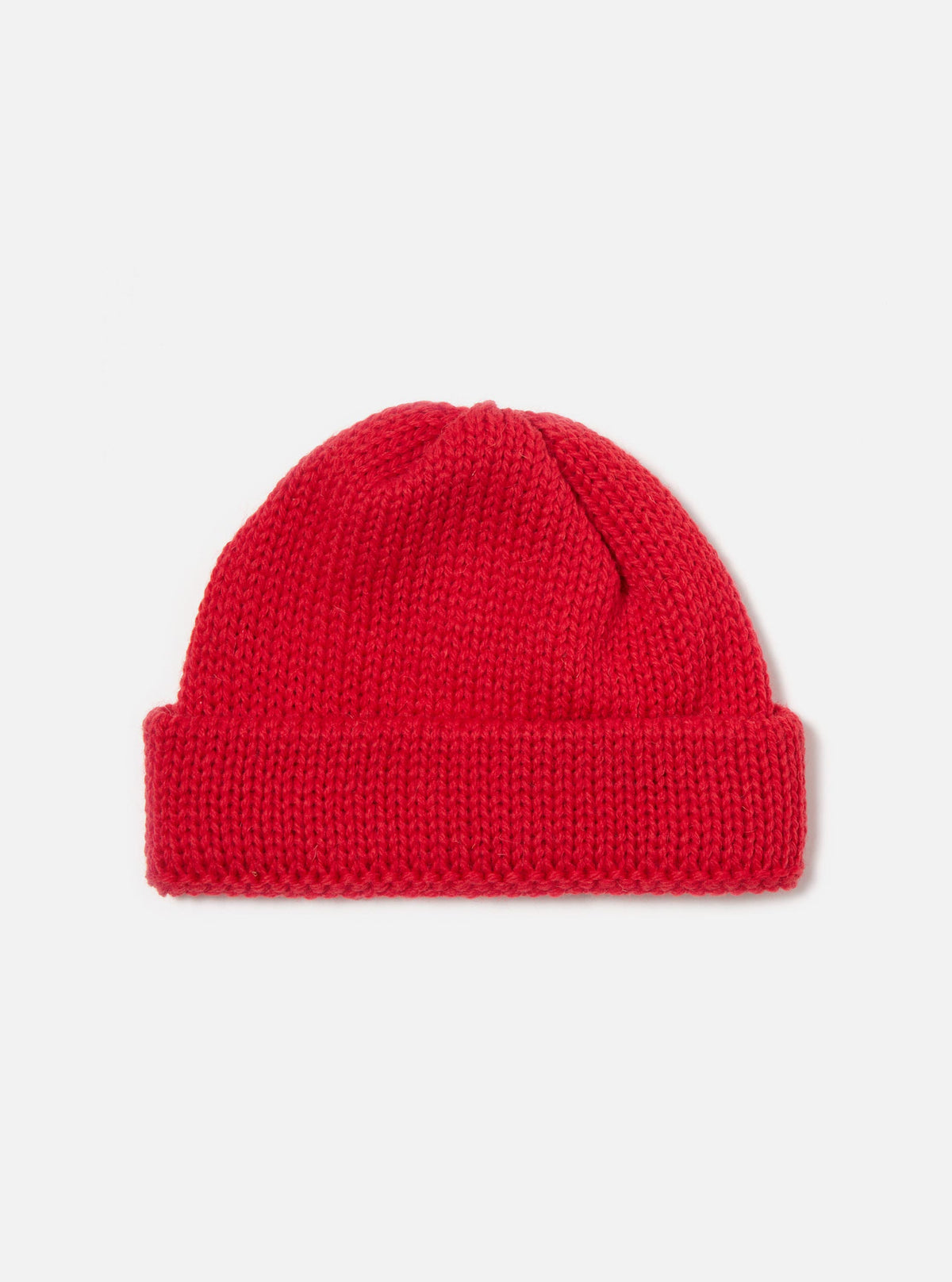 Red British Wool Short Watch Cap