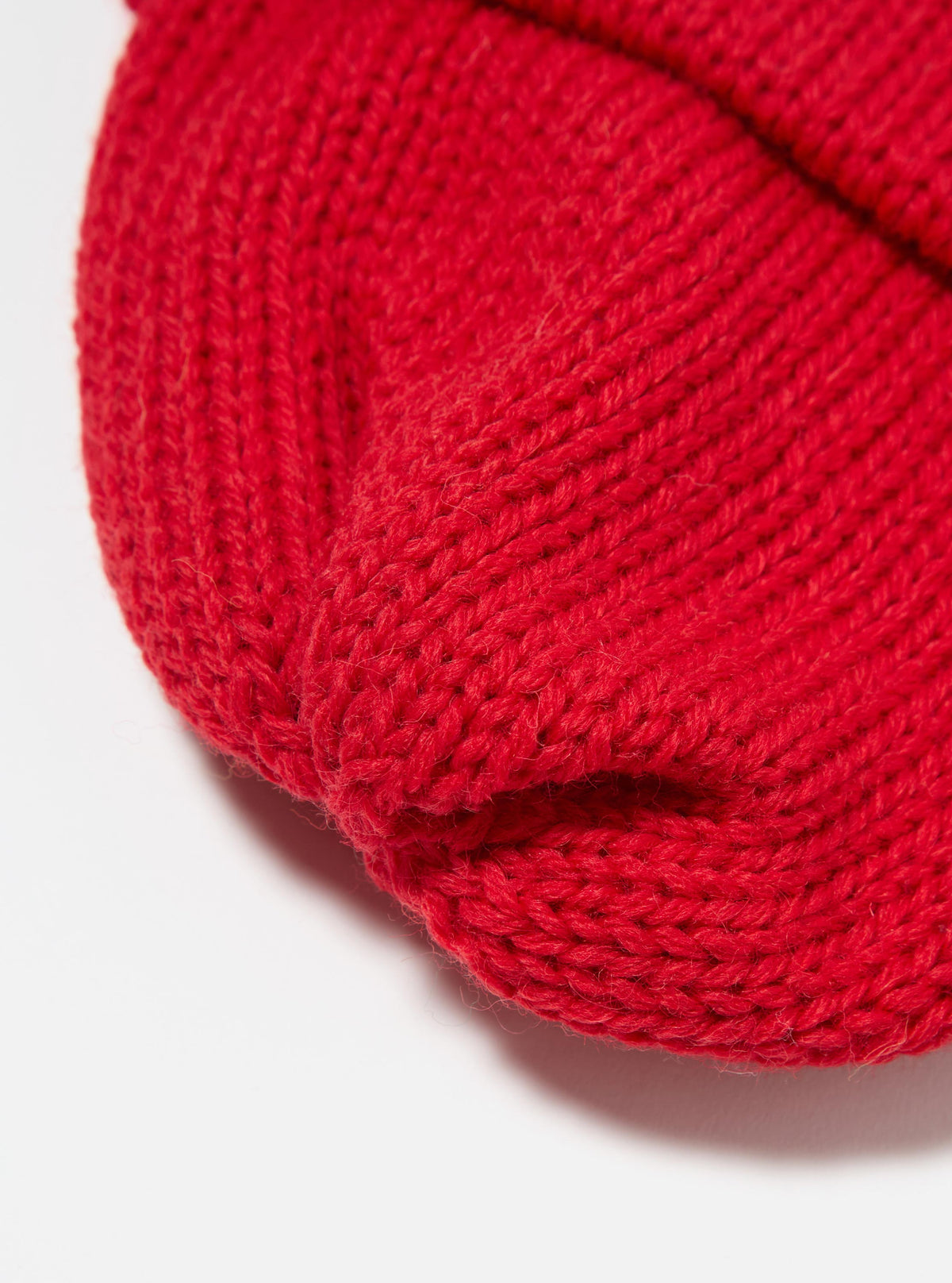Red British Wool Short Watch Cap