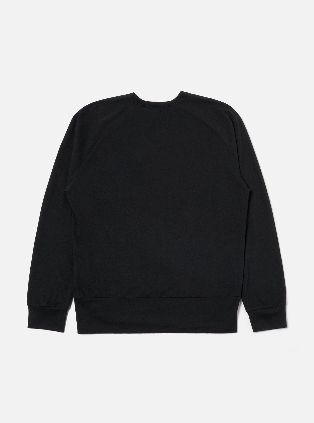 Black Recycled Wool Mix Single Jersey Mr K Crew Sweatshirt