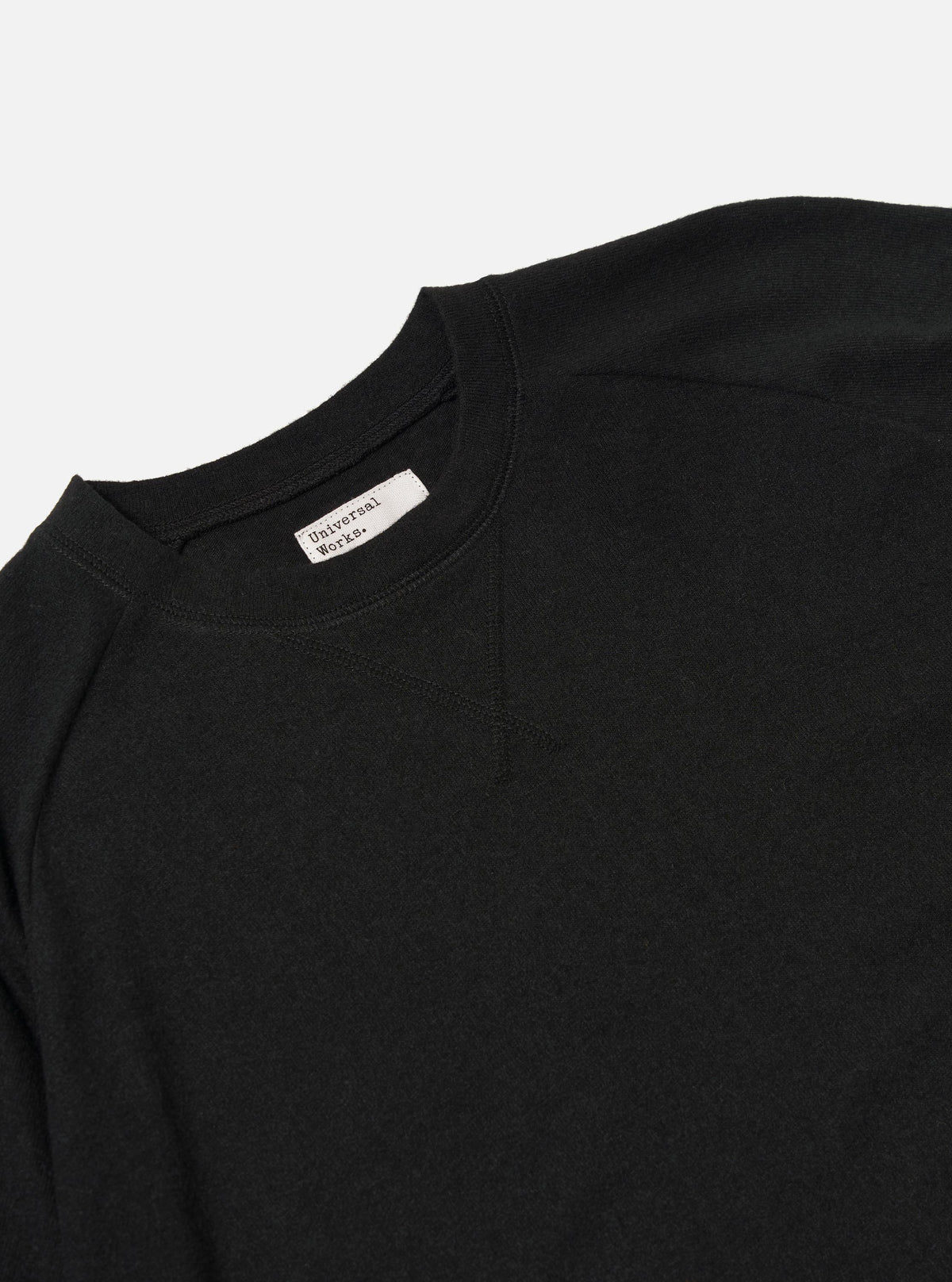 Black Recycled Wool Mix Single Jersey Mr K Crew Sweatshirt