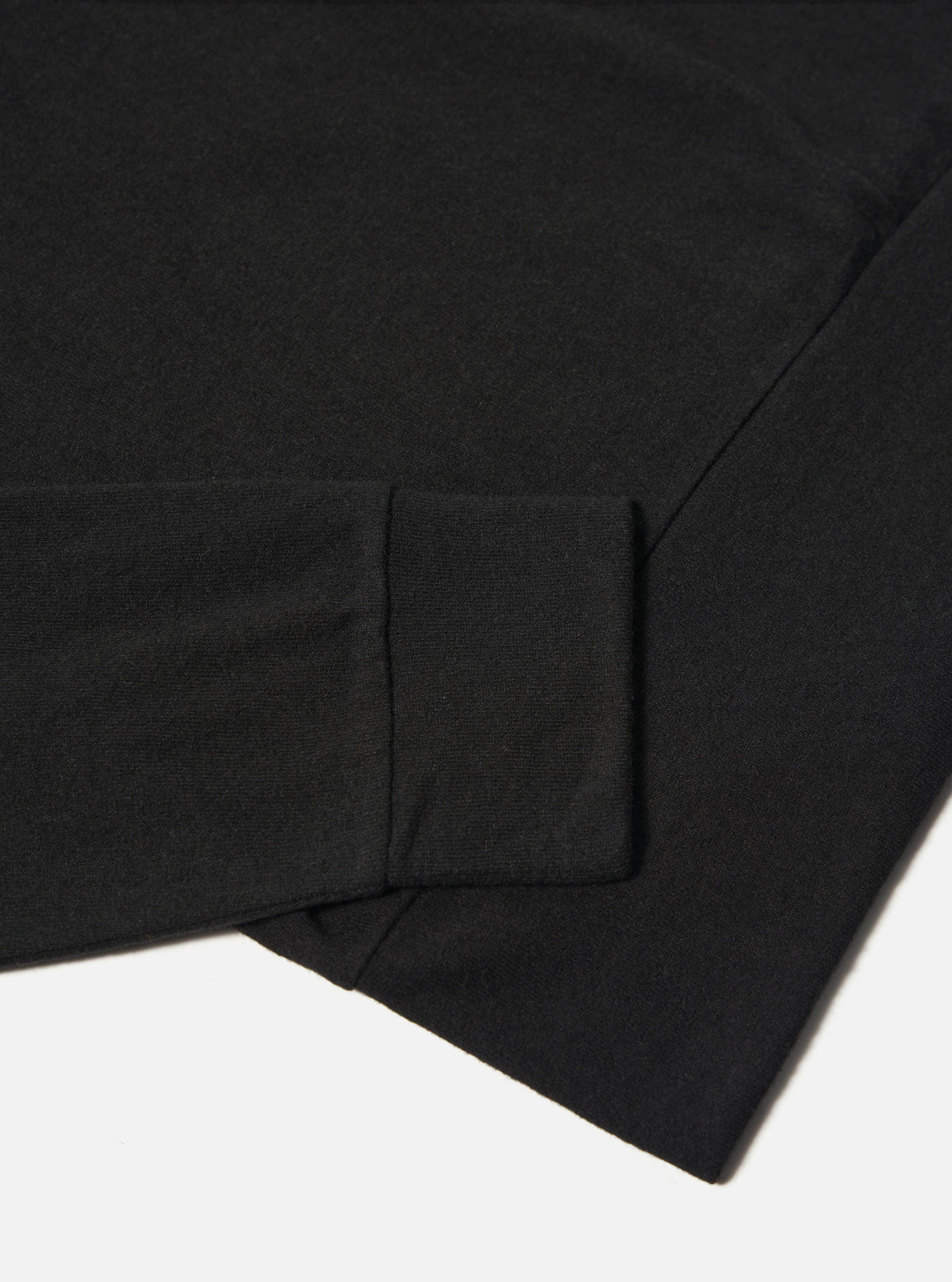 Black Recycled Wool Mix Single Jersey Mr K Crew Sweatshirt