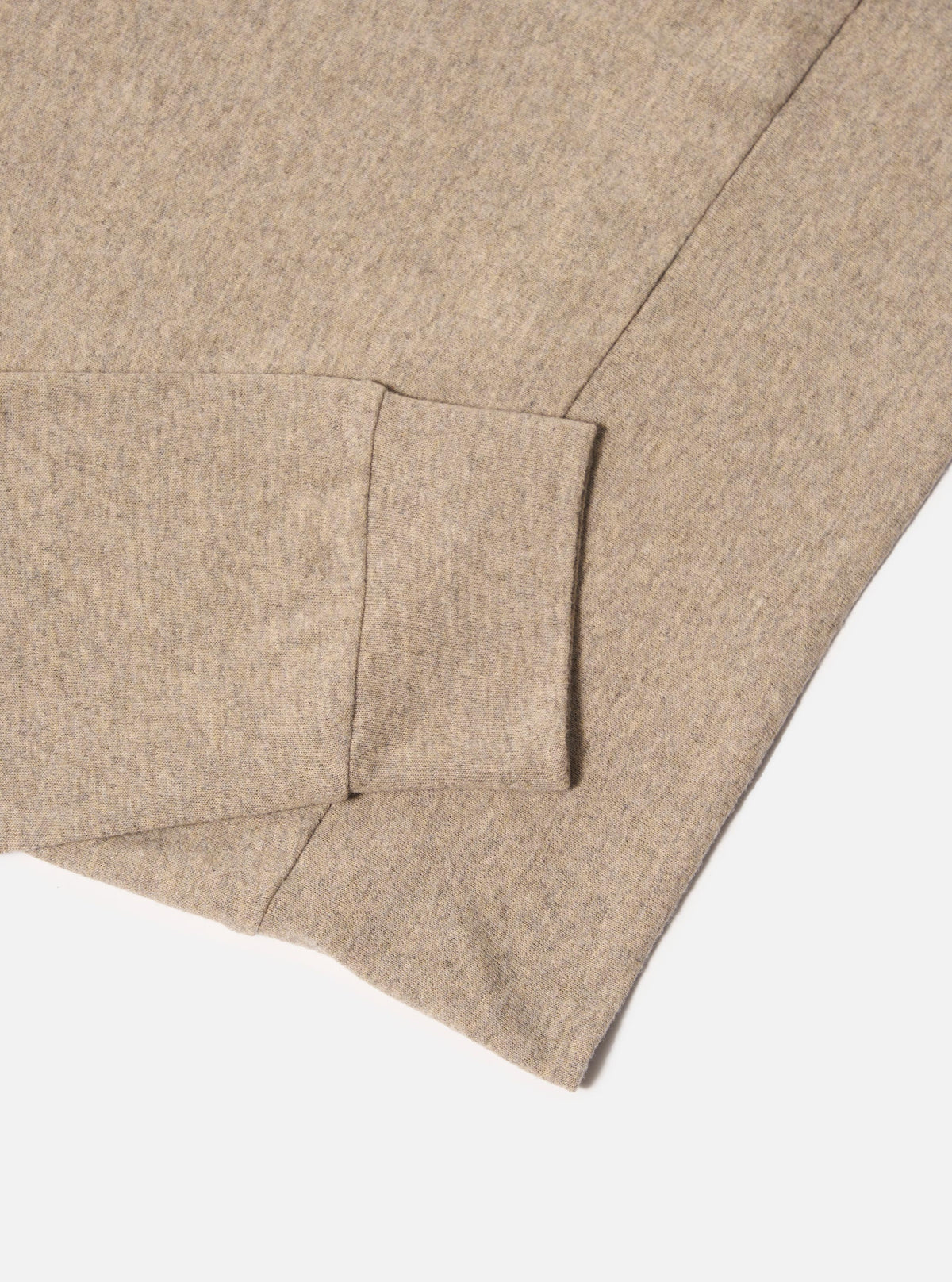 Dark Sand Recycled Wool Mix Single Jersey Mr K Crew Sweatshirt