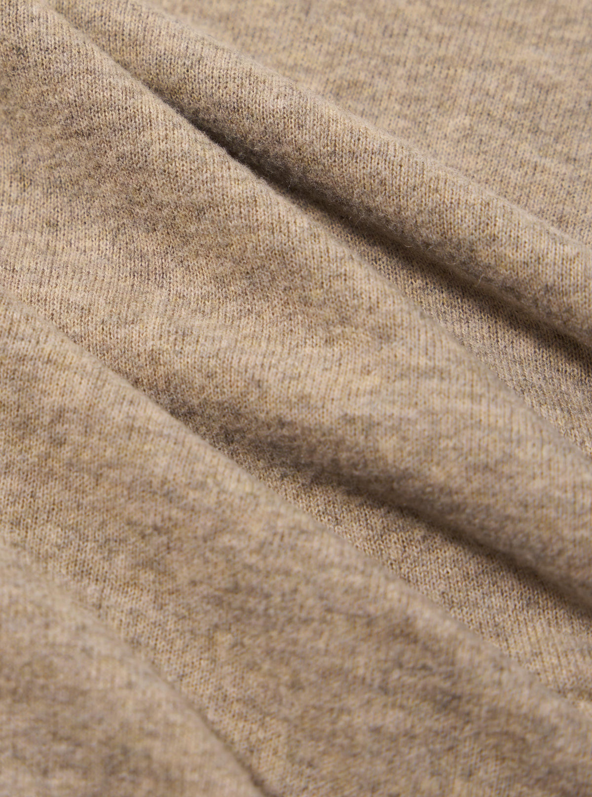 Dark Sand Recycled Wool Mix Single Jersey Mr K Crew Sweatshirt