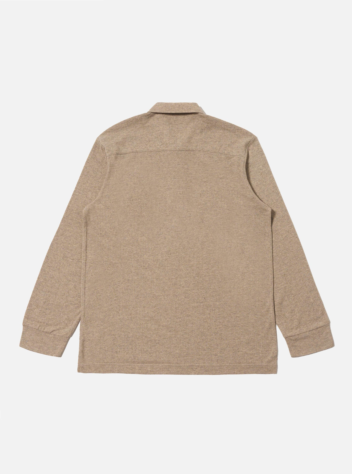 Dark Sand Recycled Wool Mix Single Jersey Pullover L/S Shirt
