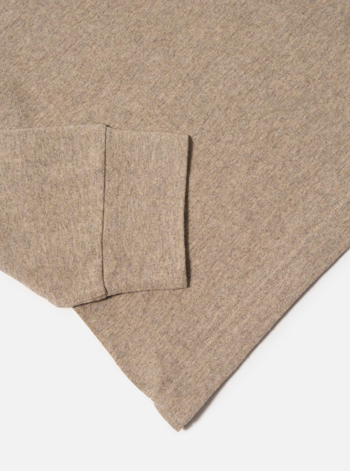 Dark Sand Recycled Wool Mix Single Jersey Pullover L/S Shirt