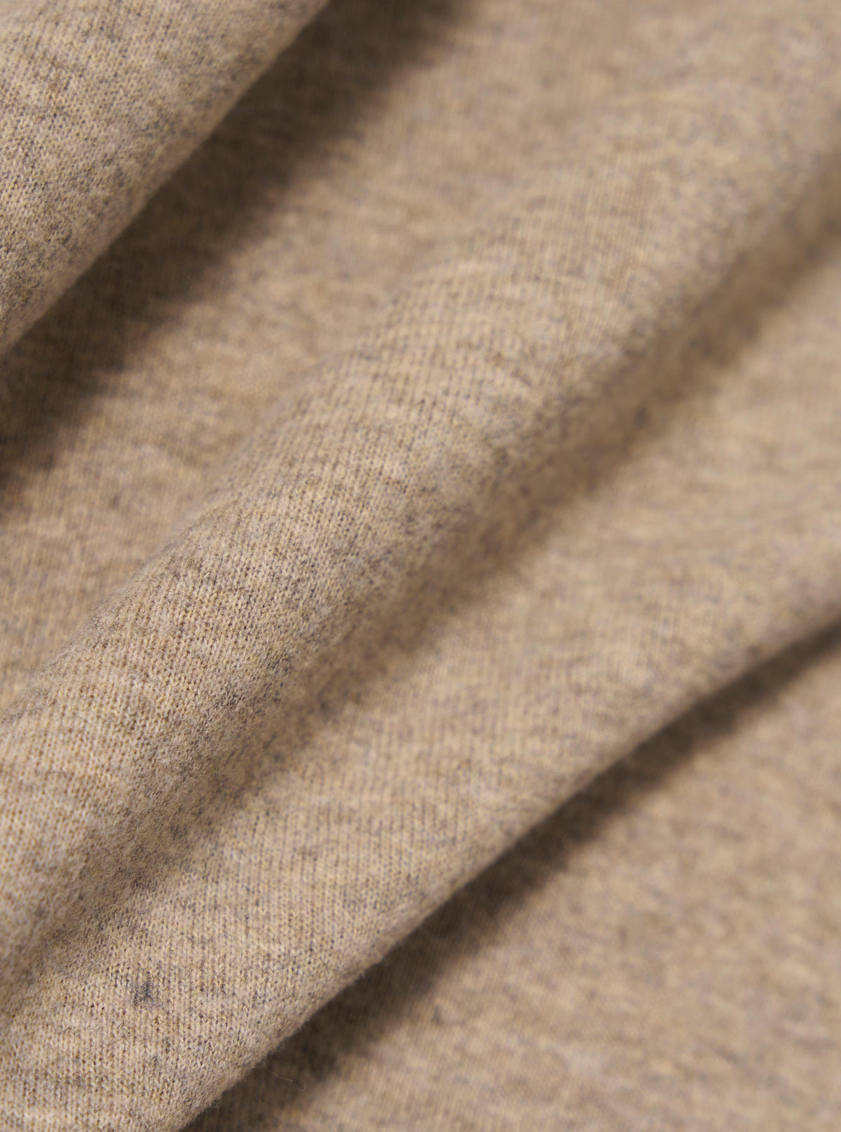 Dark Sand Recycled Wool Mix Single Jersey Pullover L/S Shirt