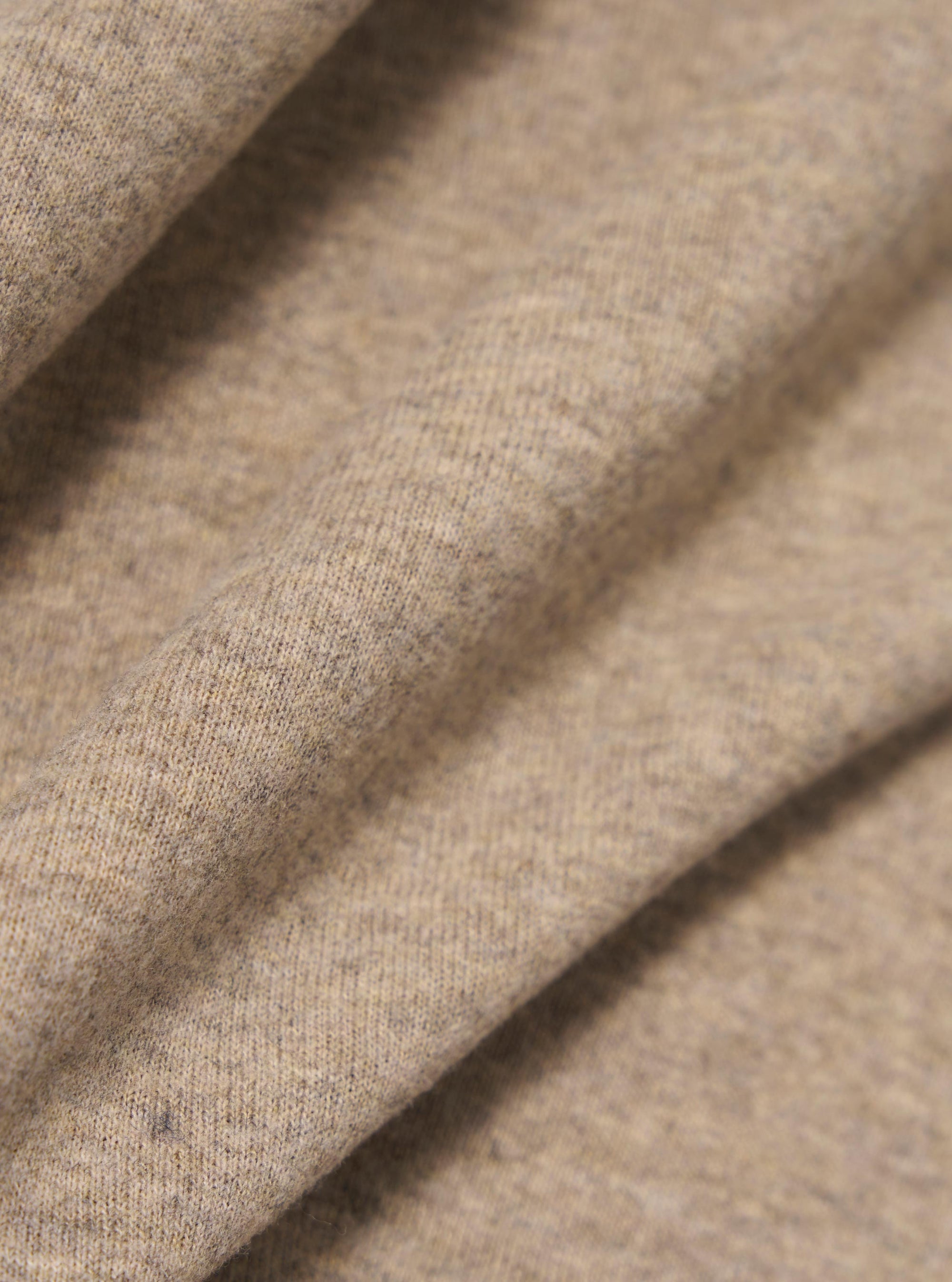 Dark Sand Recycled Wool Mix Single Jersey Pullover L/S Shirt