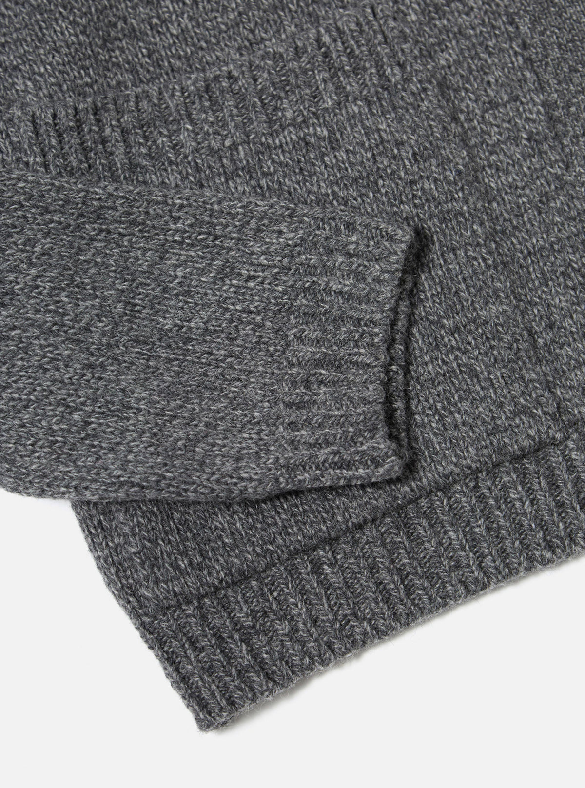 Grey Recycled Shetland Langdale Cardigan