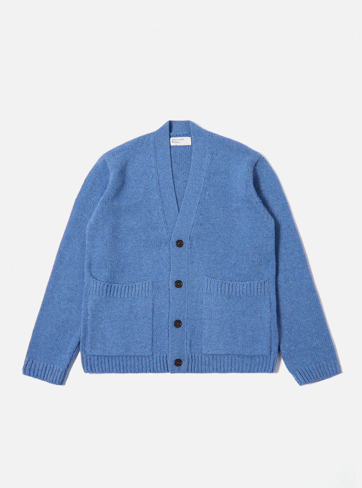 Pale Blue Recycled Shetland Langdale Cardigan