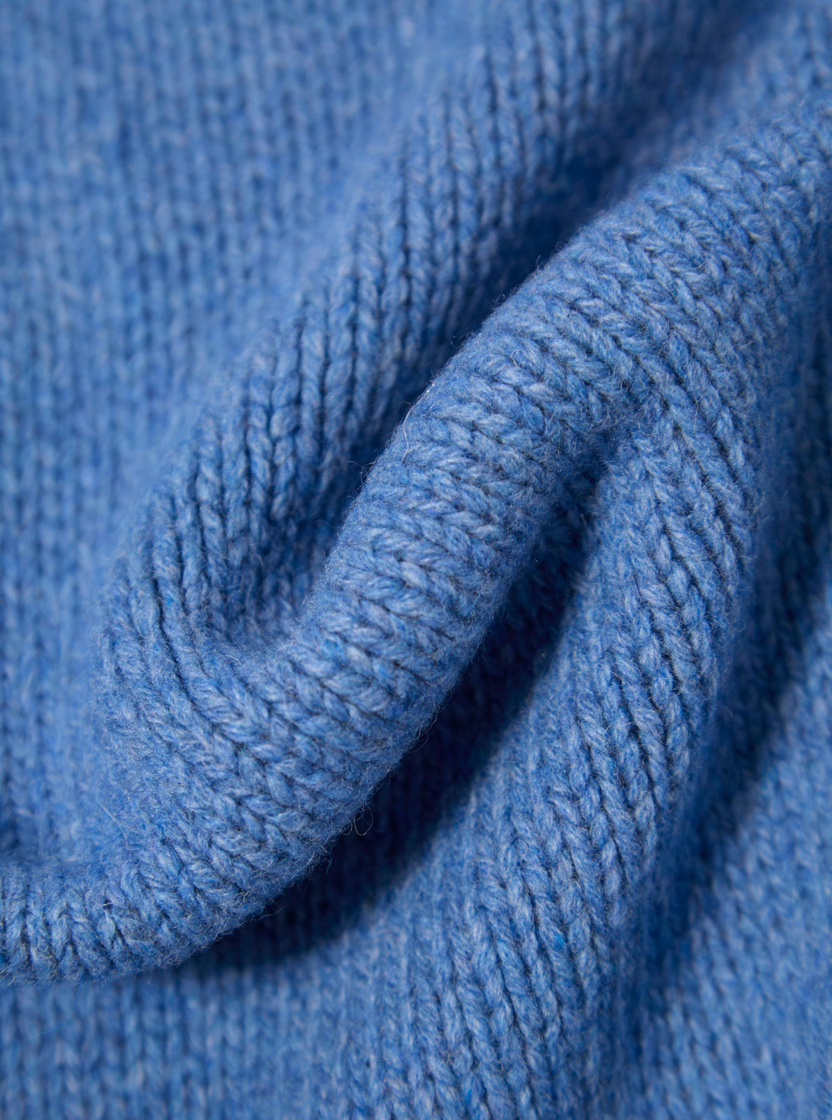 Pale Blue Recycled Shetland Langdale Cardigan
