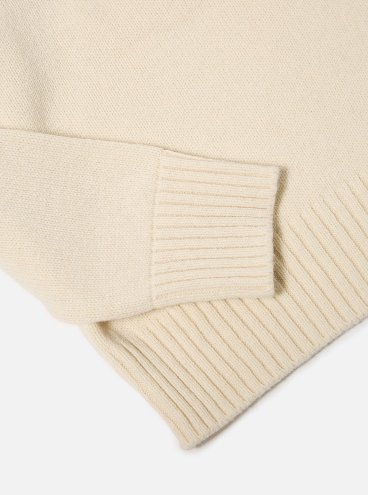 Ecru Recycled Shetland Roll Neck
