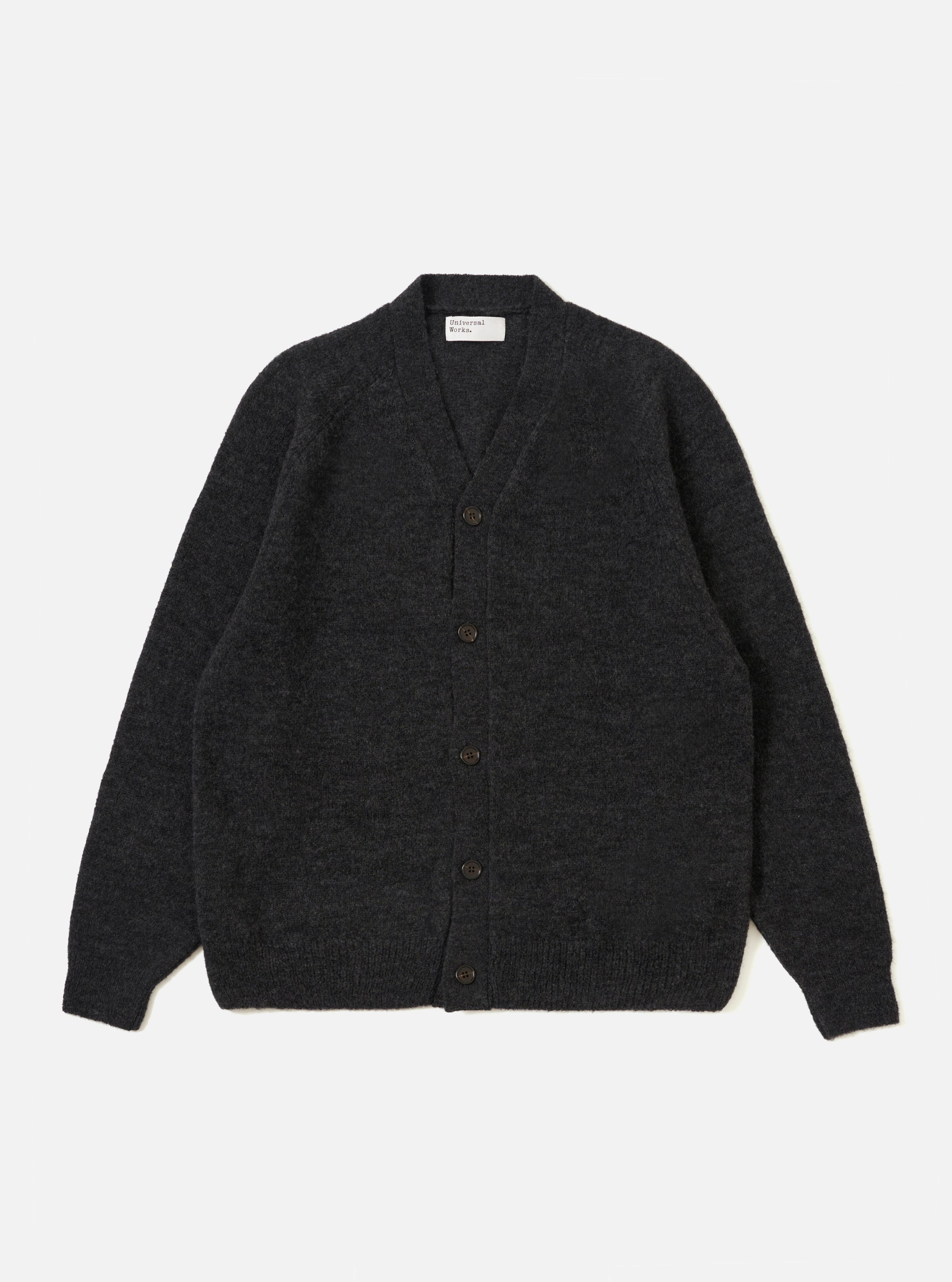 Men's Charcoal Alpaca Knit David Cardigan – Universal Works