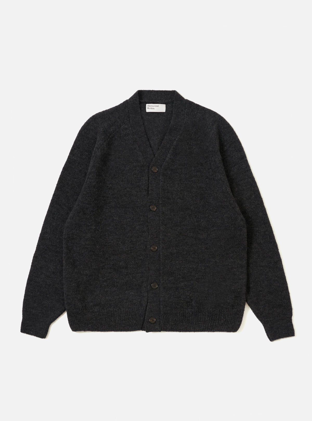 Charcoal Alpaca Knit David Cardigan
