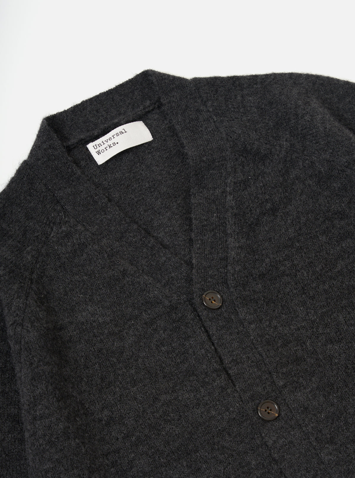Charcoal Alpaca Knit David Cardigan