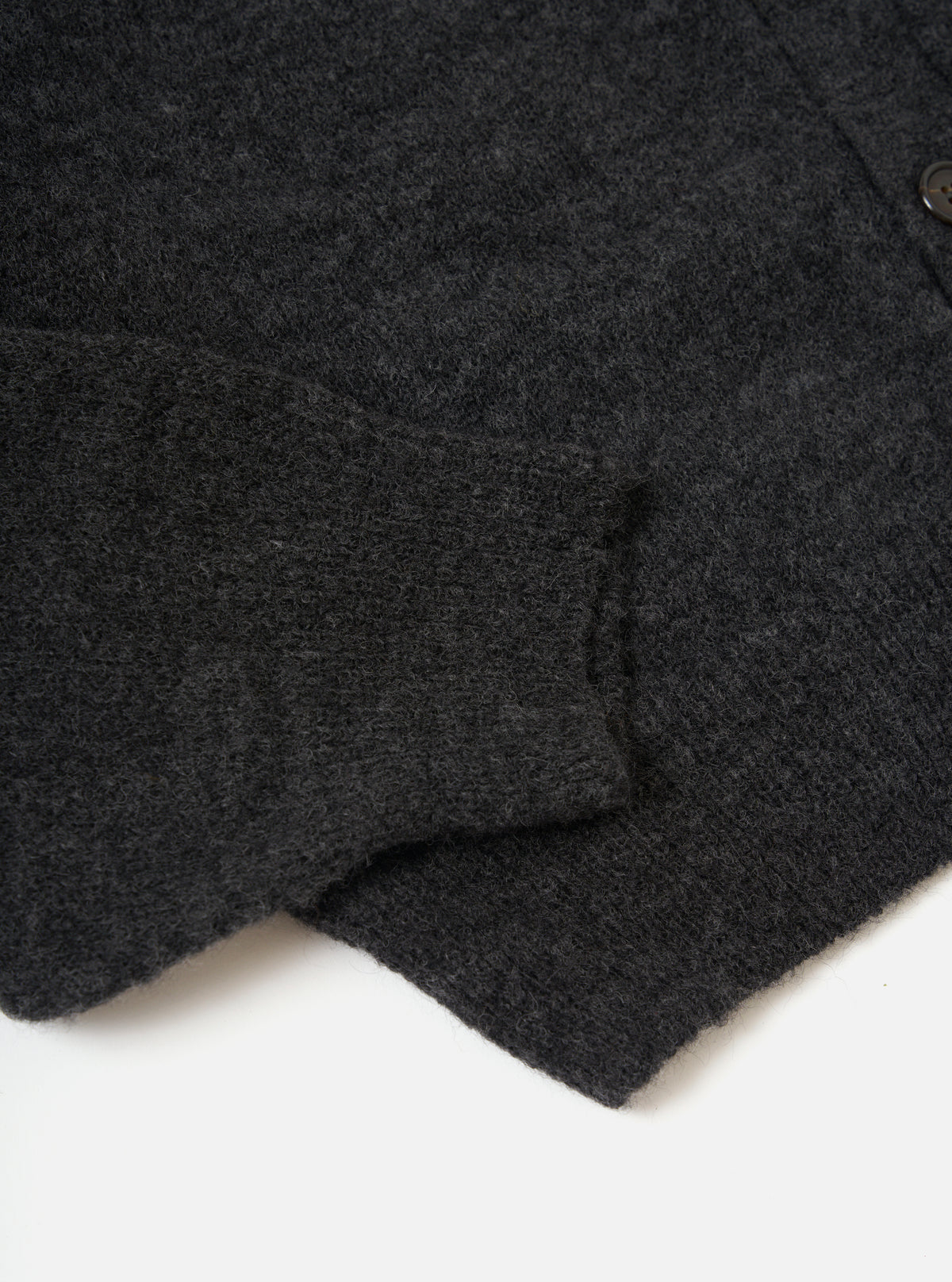 Charcoal Alpaca Knit David Cardigan