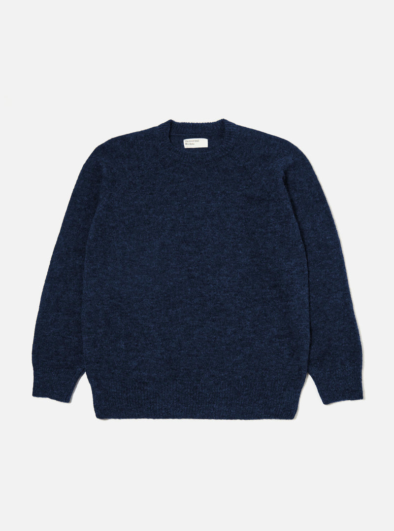 Navy Alpaca Knit Lyon Crew