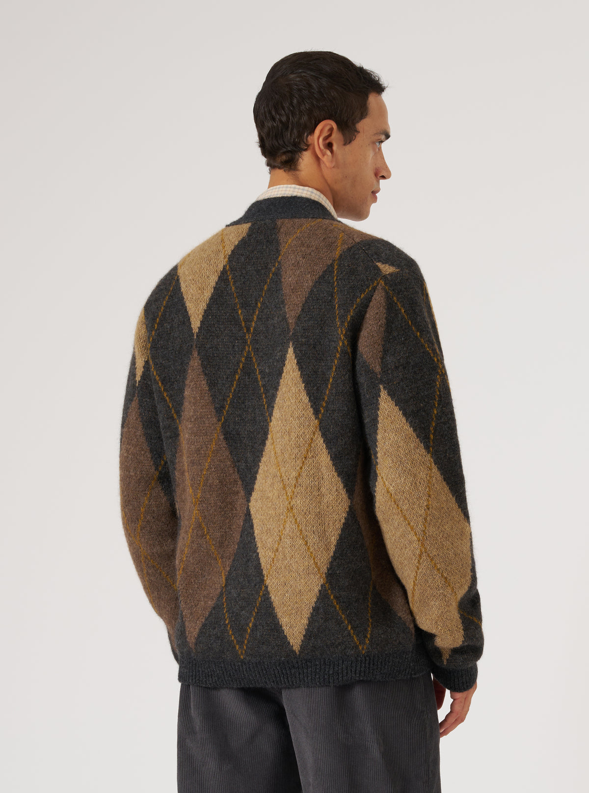 Brown Alpaca Knit Langdale Argyll Cardigan
