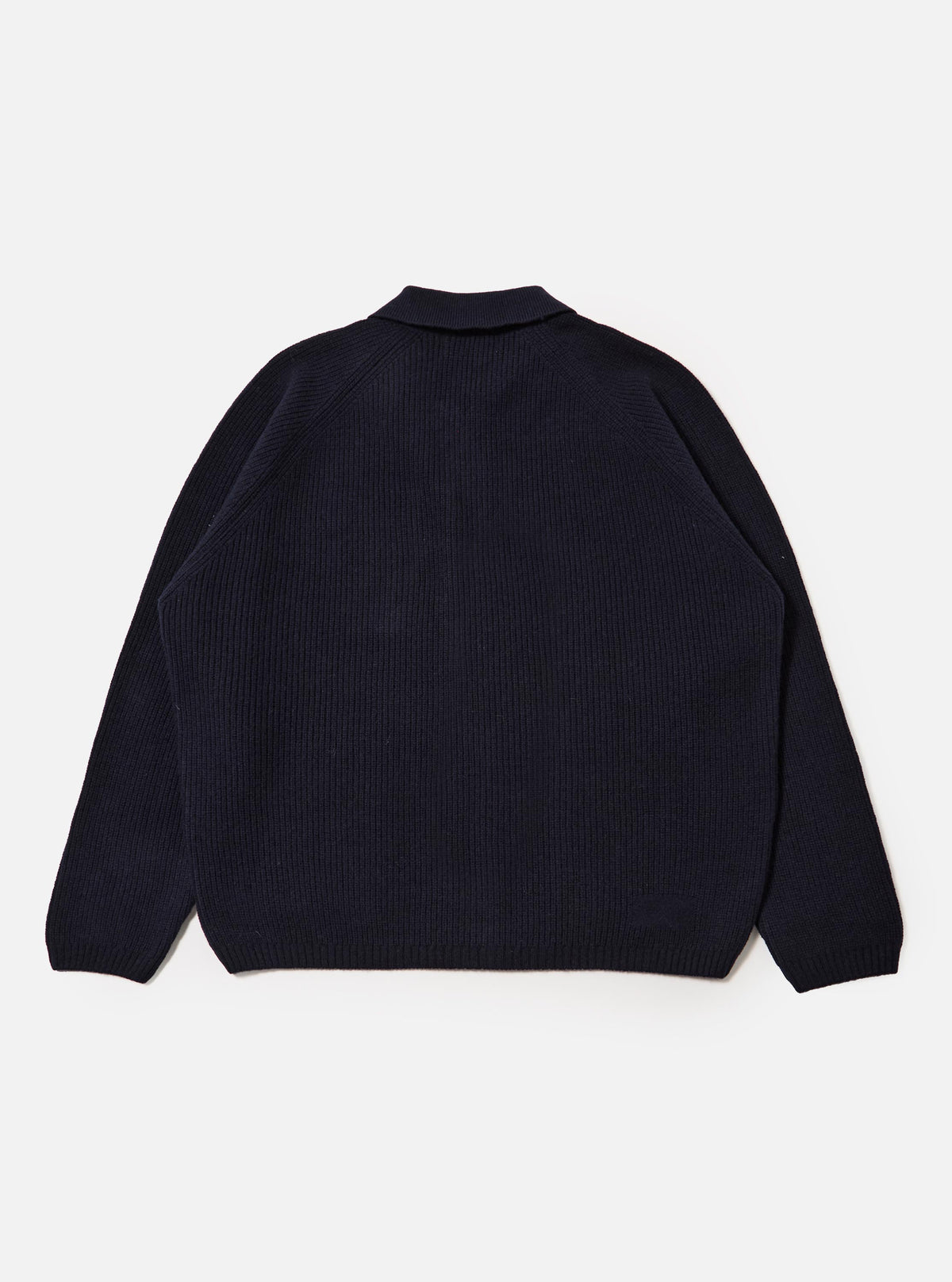 Navy Eco Wool Zip Cardigan