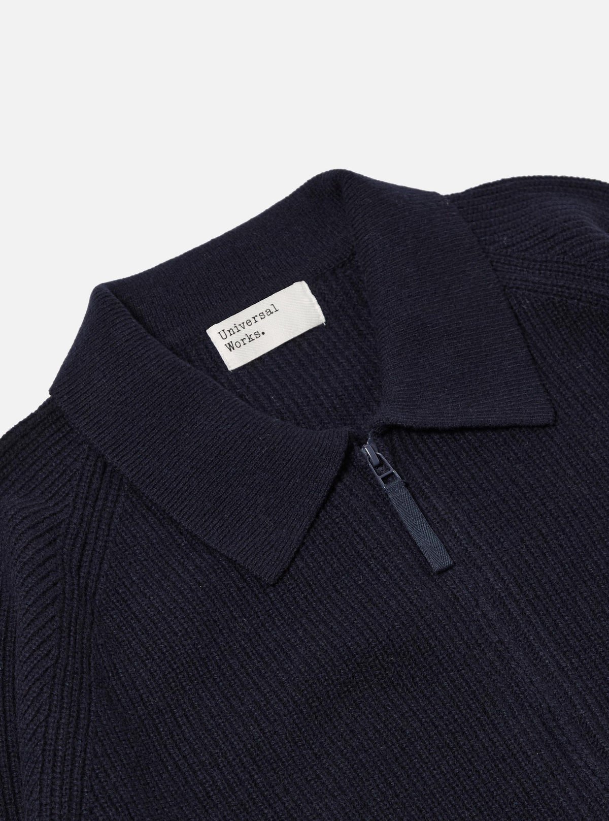 Navy Eco Wool Zip Cardigan