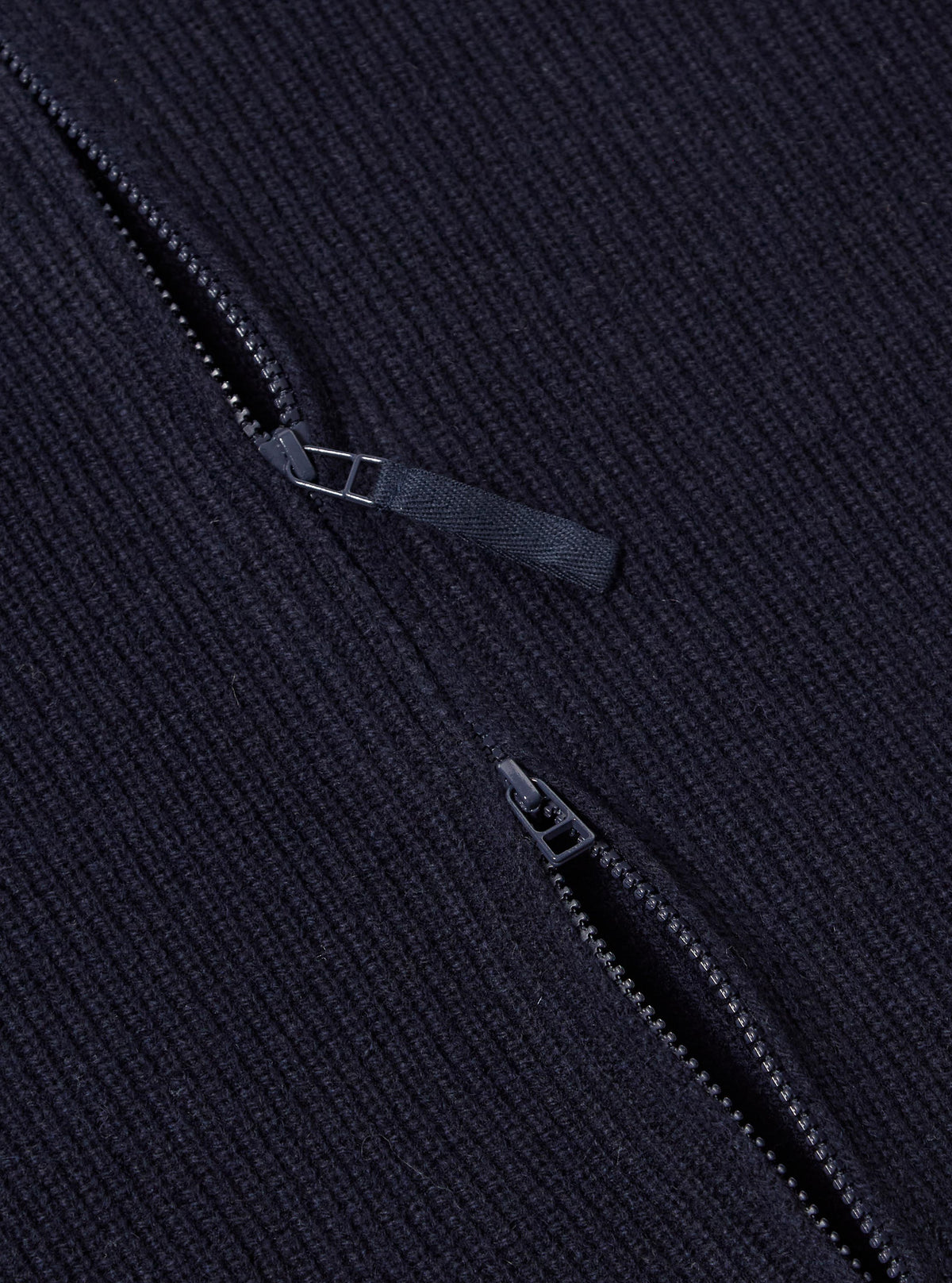 Navy Eco Wool Zip Cardigan