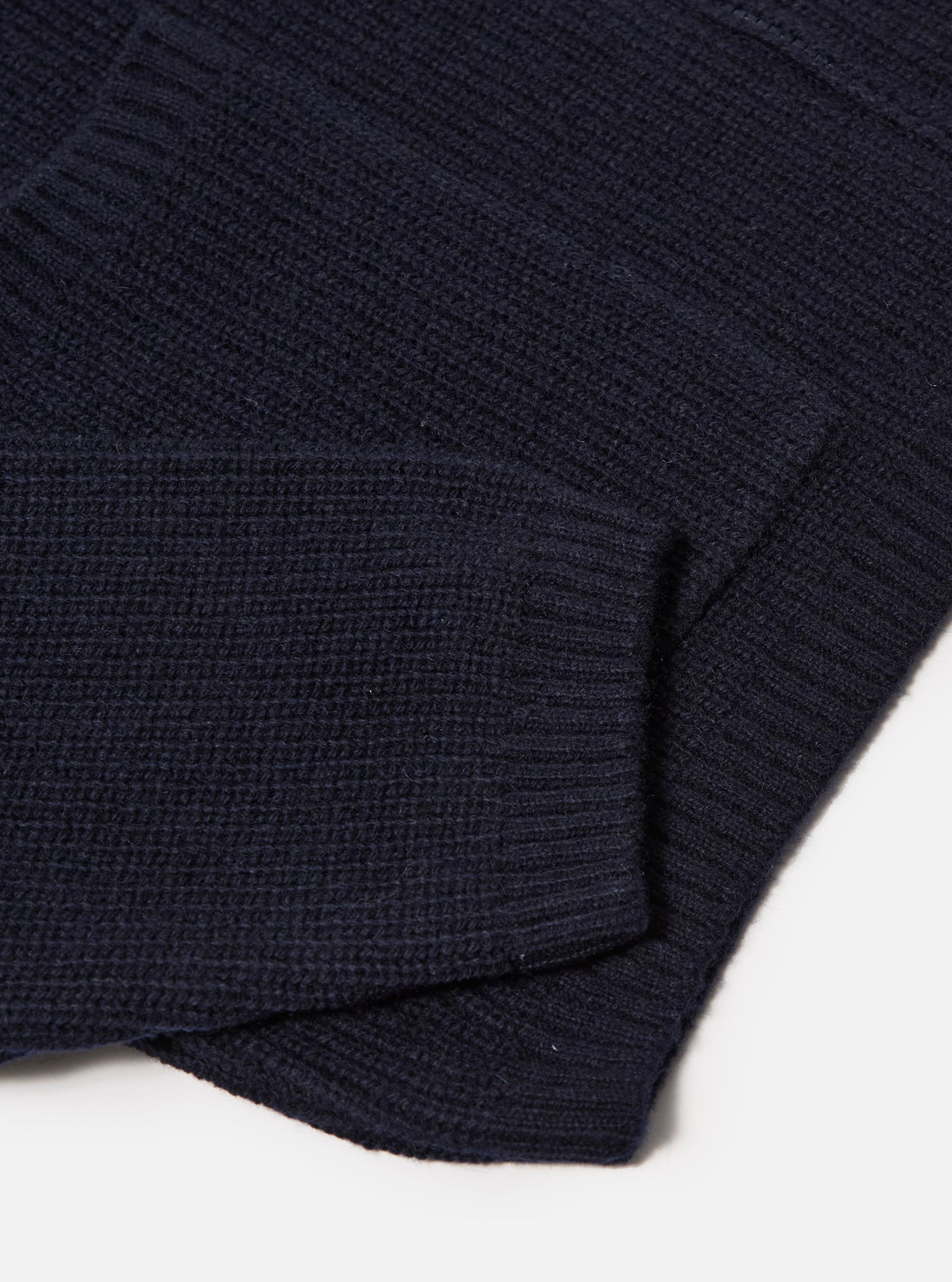 Navy Eco Wool Zip Cardigan
