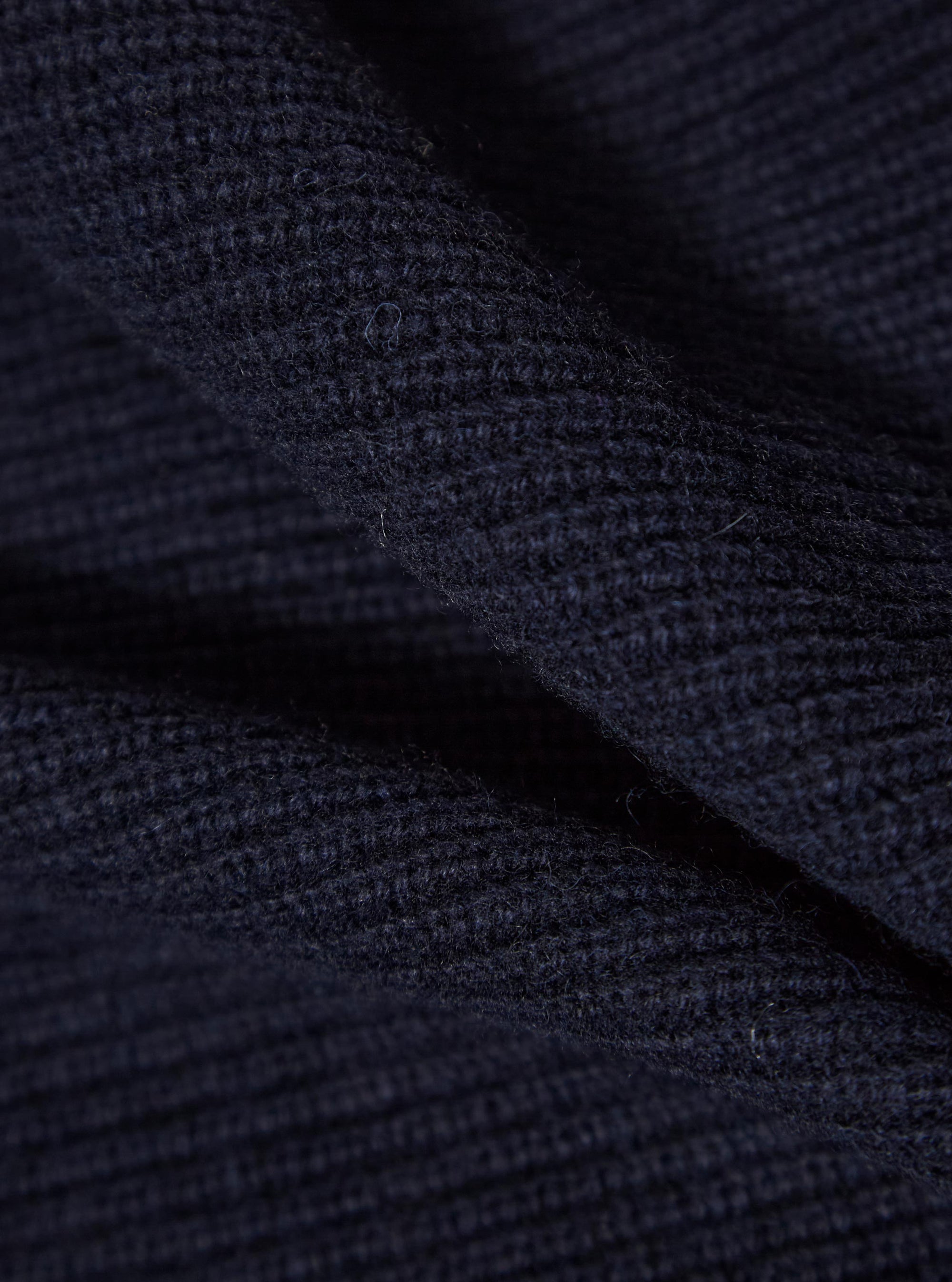 Navy Eco Wool Zip Cardigan