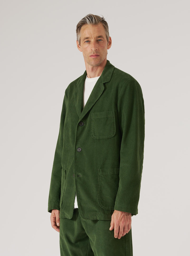 Green Cord Three Button Jacket