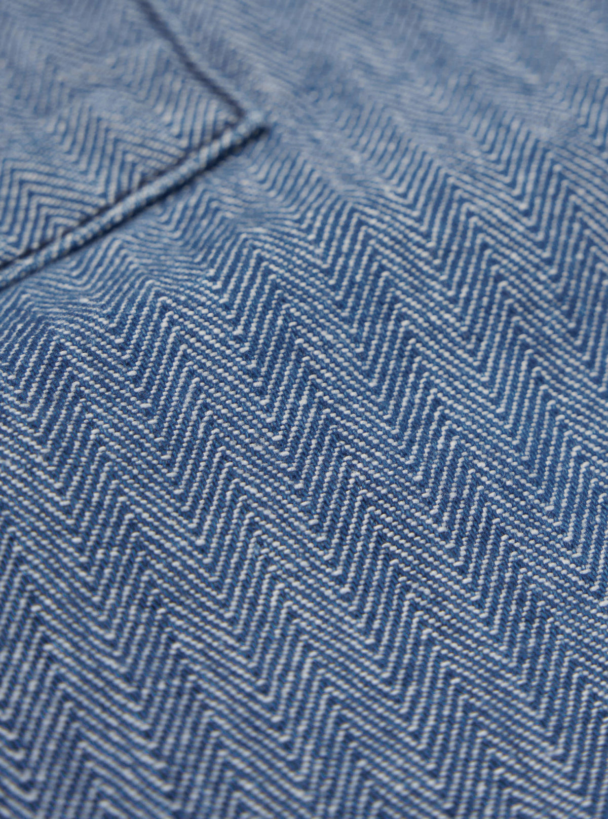 Indigo Denim Herringbone Utility Pant
