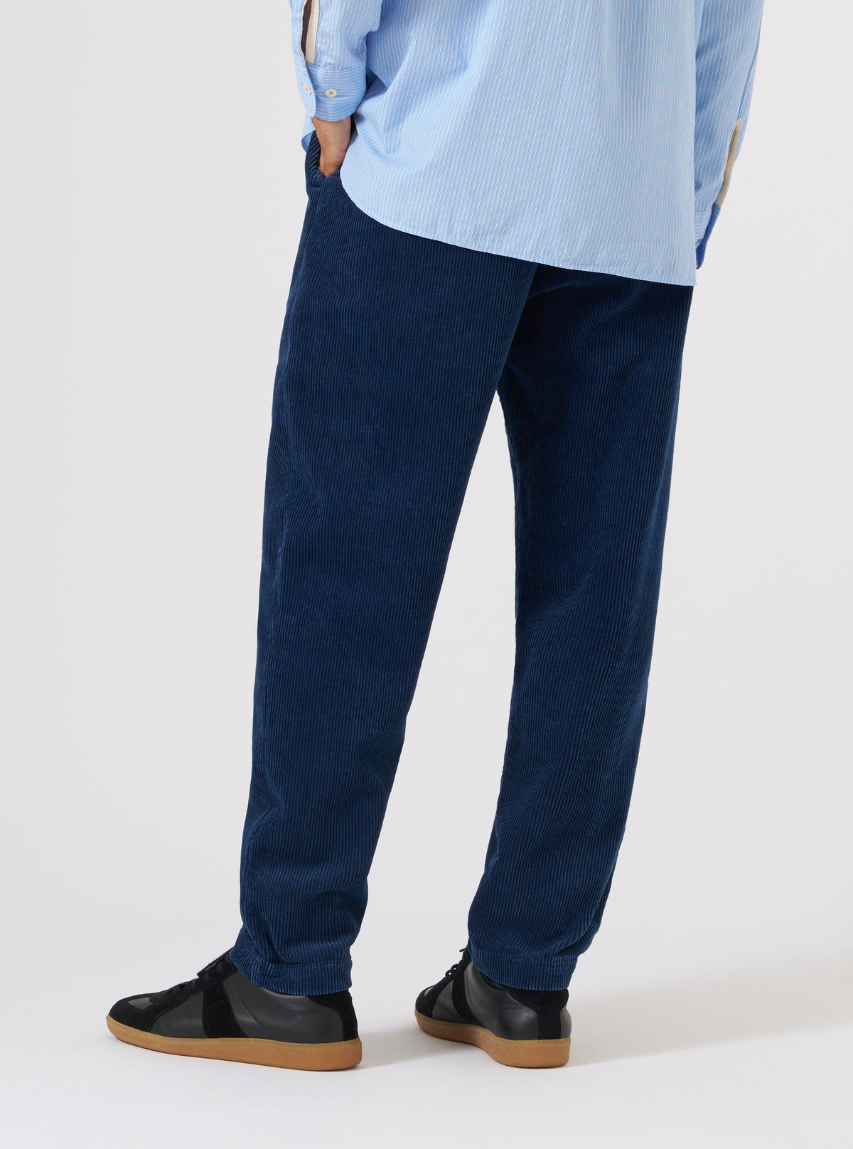Indigo Recycled Cord Military Chino