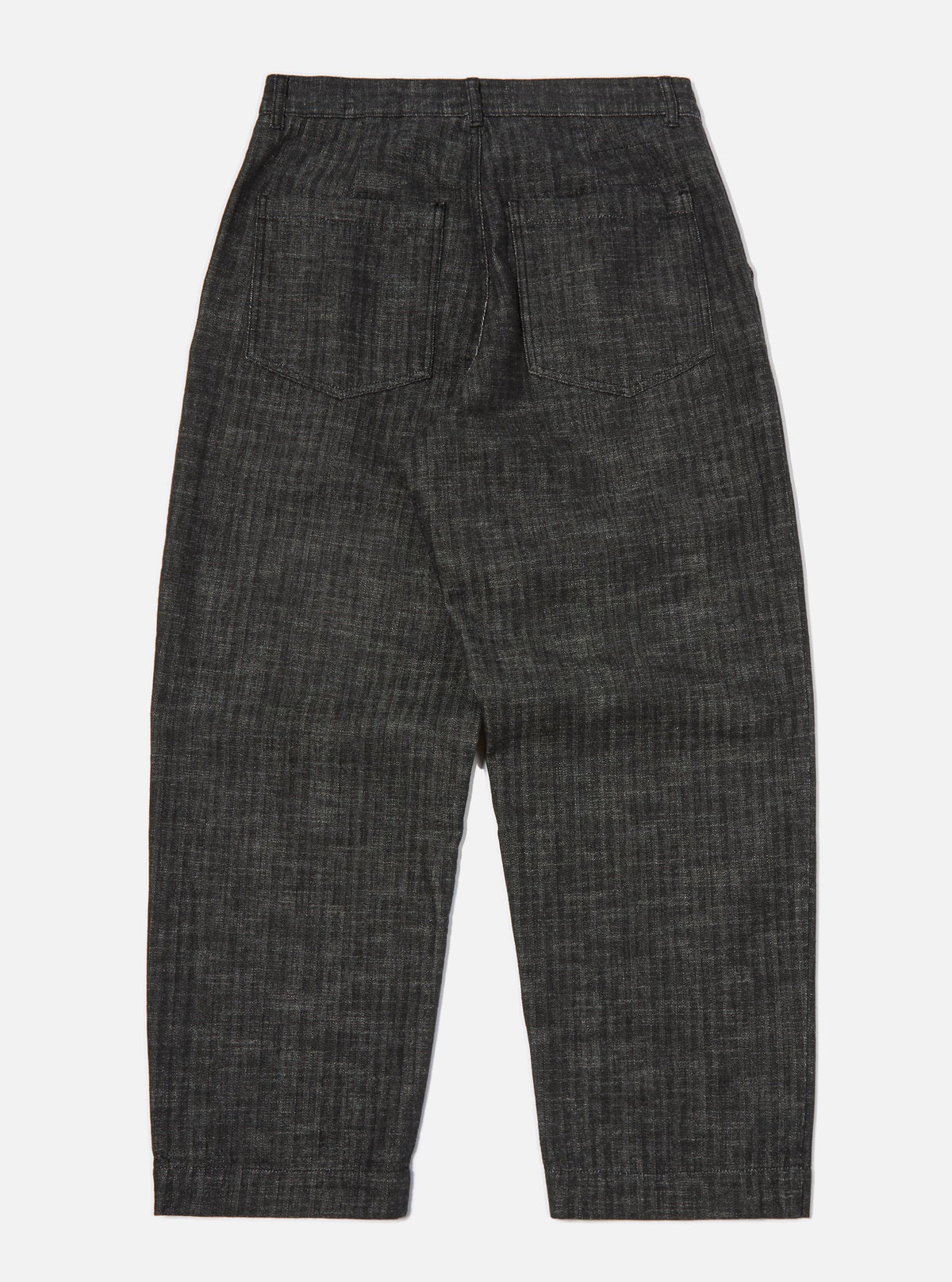 Black Italian Cotton Denim Duke Pant