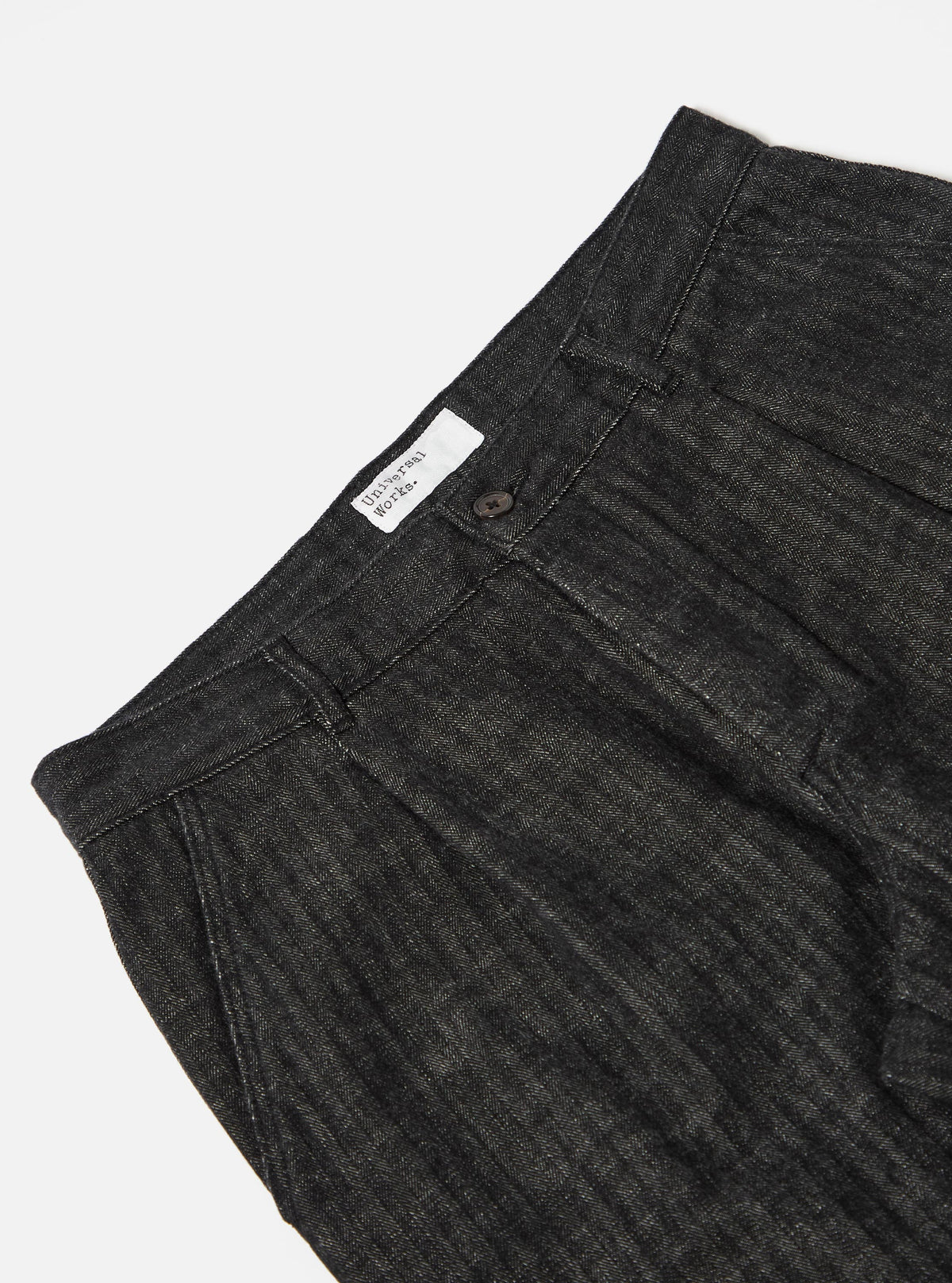 Black Italian Cotton Denim Duke Pant