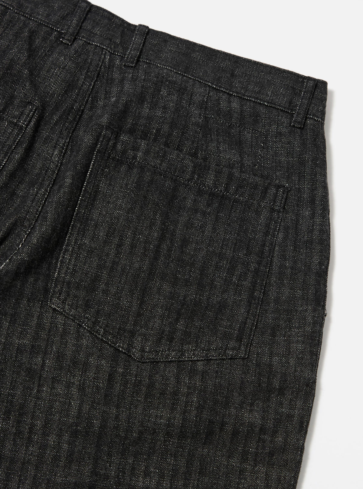 Black Italian Cotton Denim Duke Pant