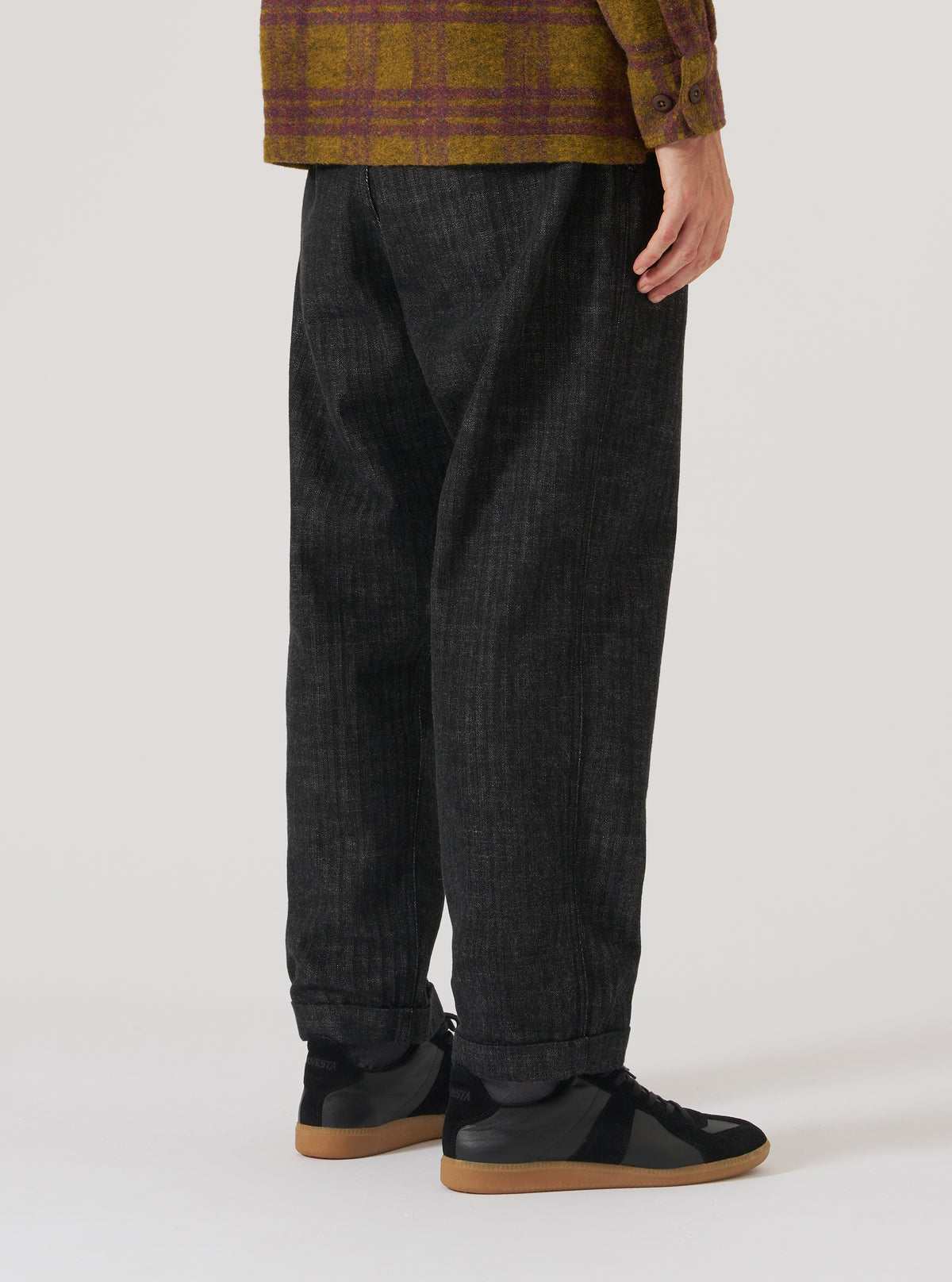 Black Italian Cotton Denim Super Chino