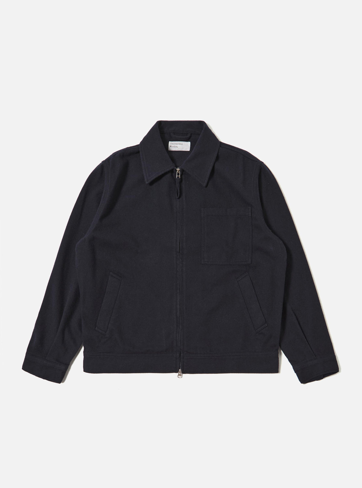 Dark Navy Soft Recycled Wool Rose Bowl Jacket