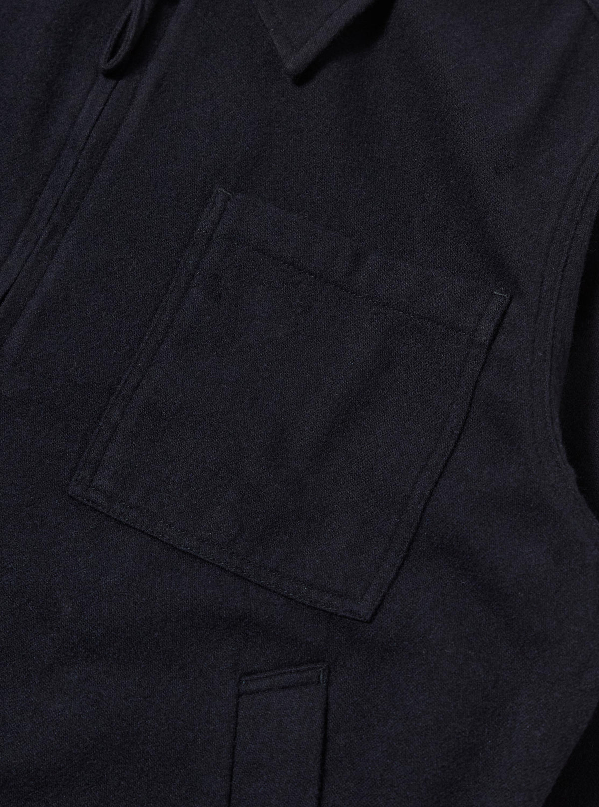 Dark Navy Soft Recycled Wool Rose Bowl Jacket