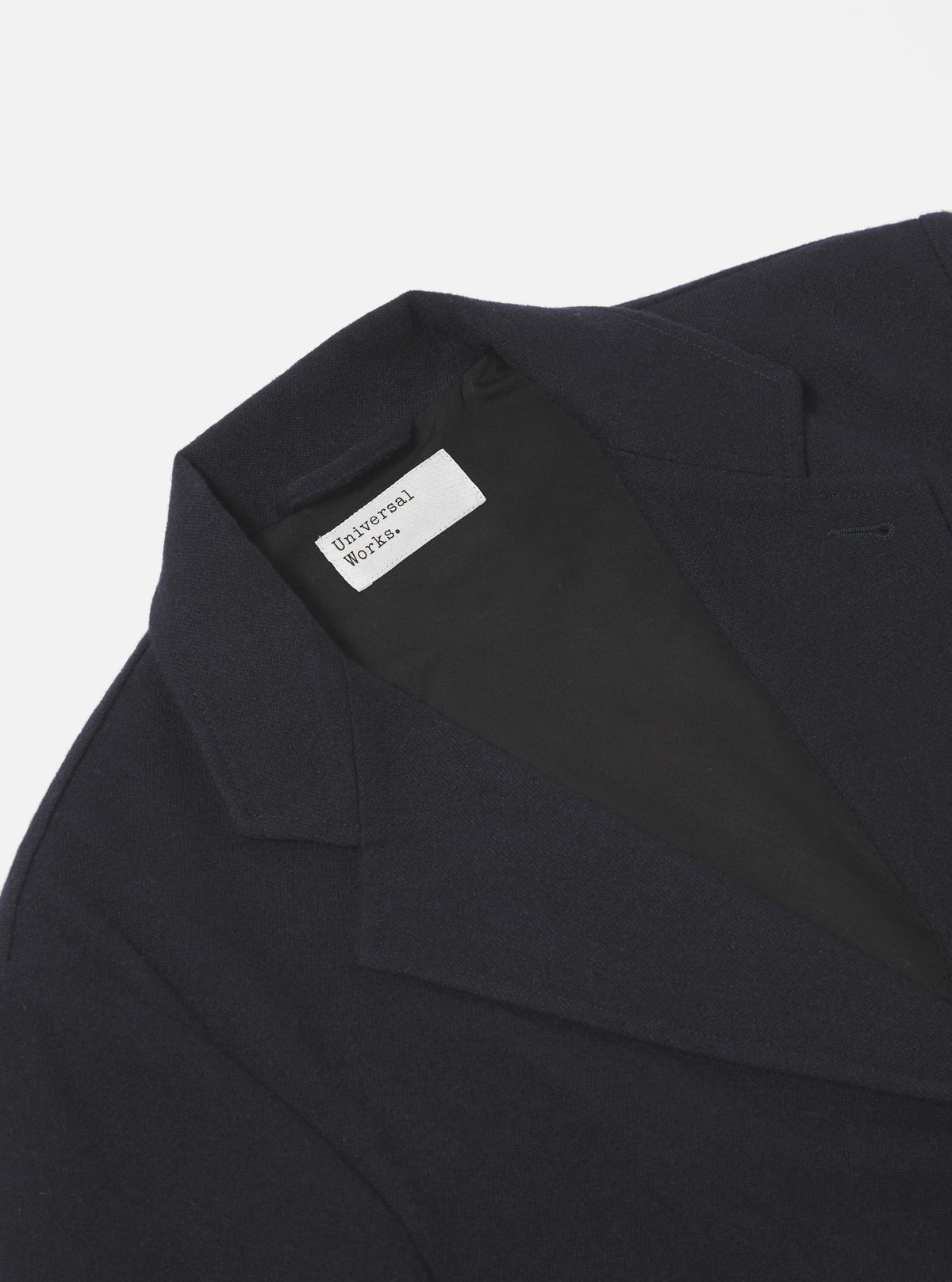 Dark Navy Soft Recycled Wool Two Button Jacket