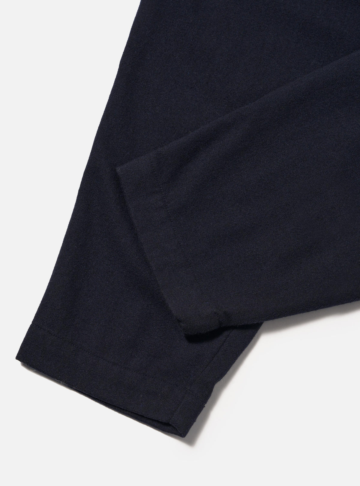 Dark Navy Soft Recycled Wool Pleated Track Pant