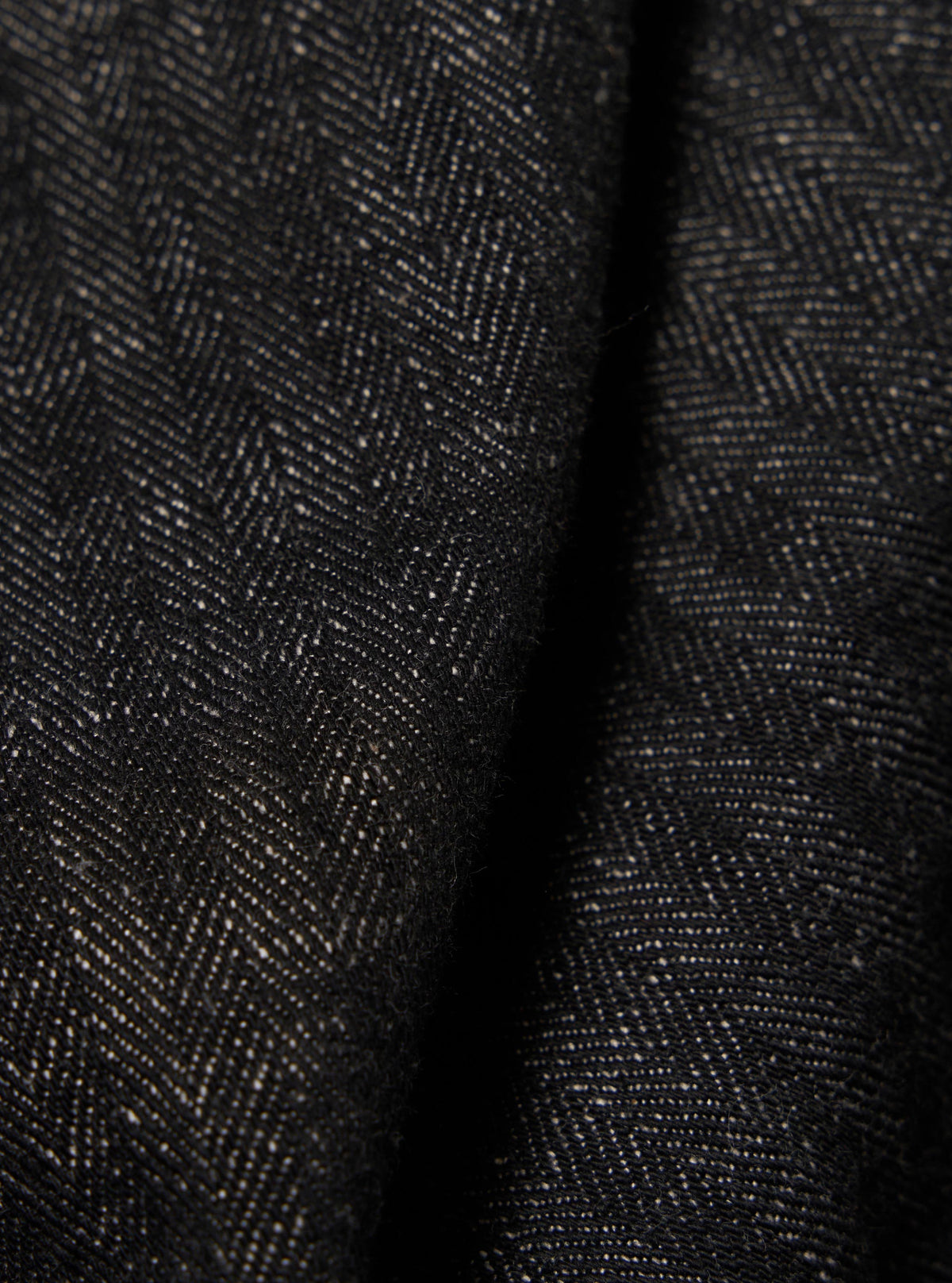 Black Italian Cotton Denim Rose Bowl Jacket