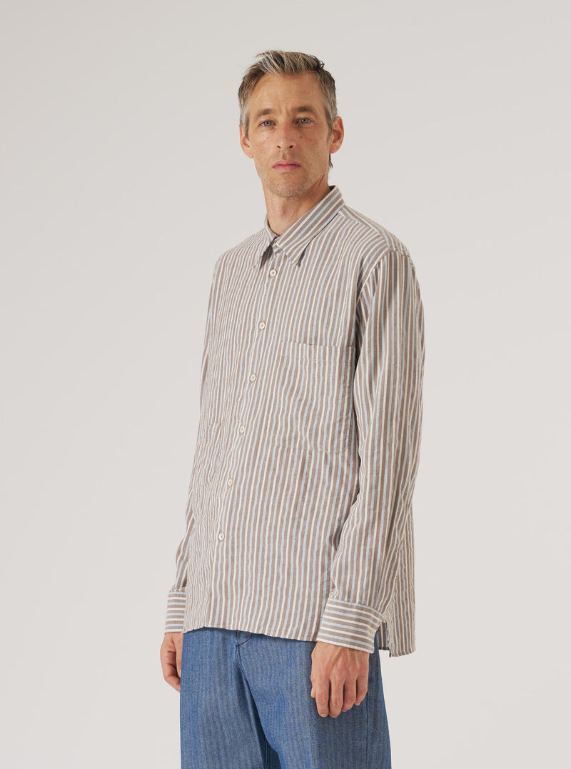 Brown Madison Stripe Station Shirt