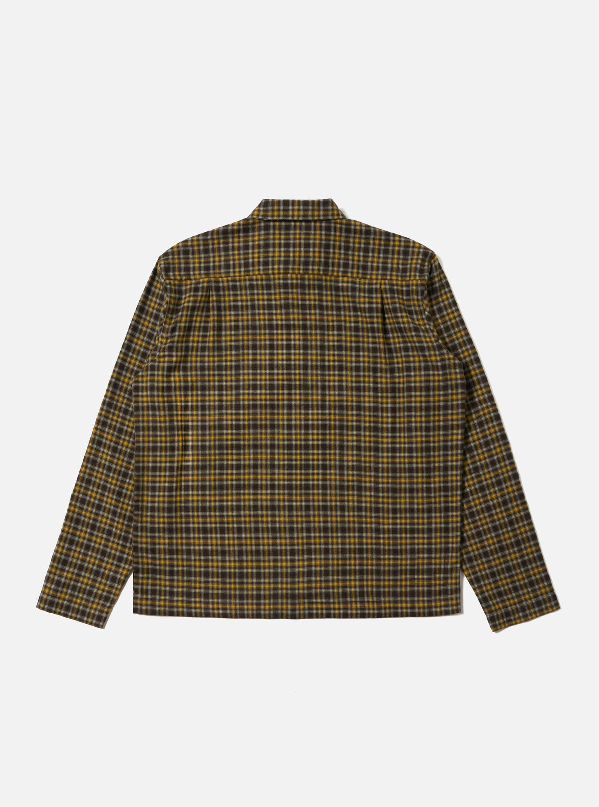 Brown Bang Check Zip Shirt