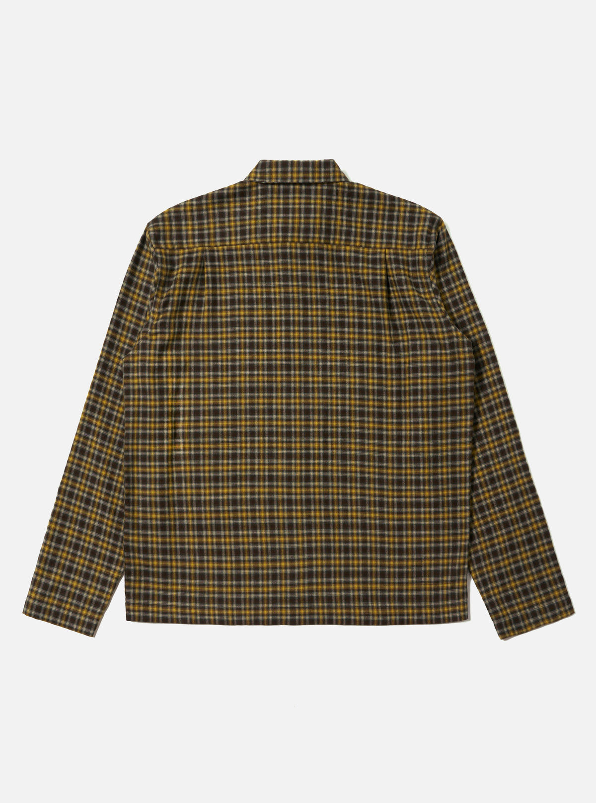 Brown Bang Check Zip Shirt